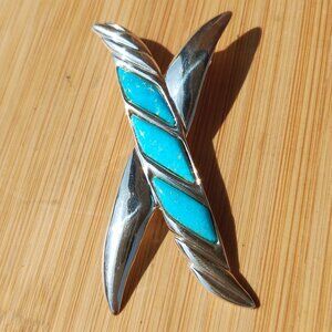 Jay King DTR mine finds Turquoise pendant 925 Sterling Silver